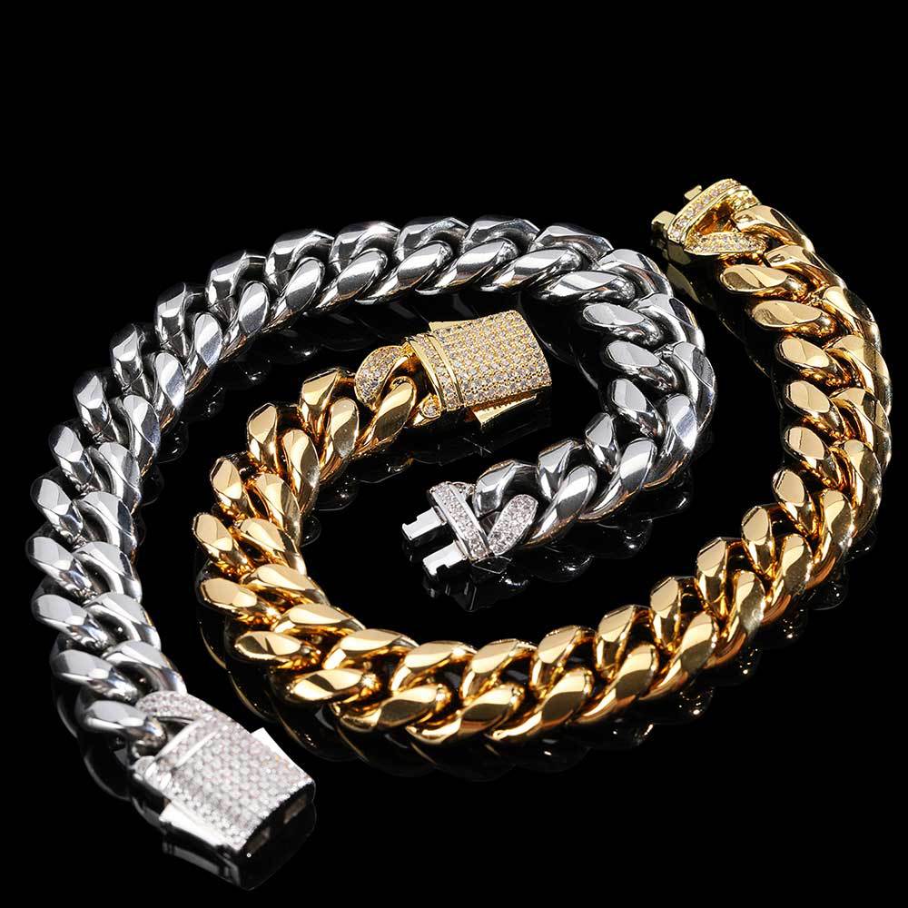 18K Gold Plated 12mm Miami Cuban Link Bracelet