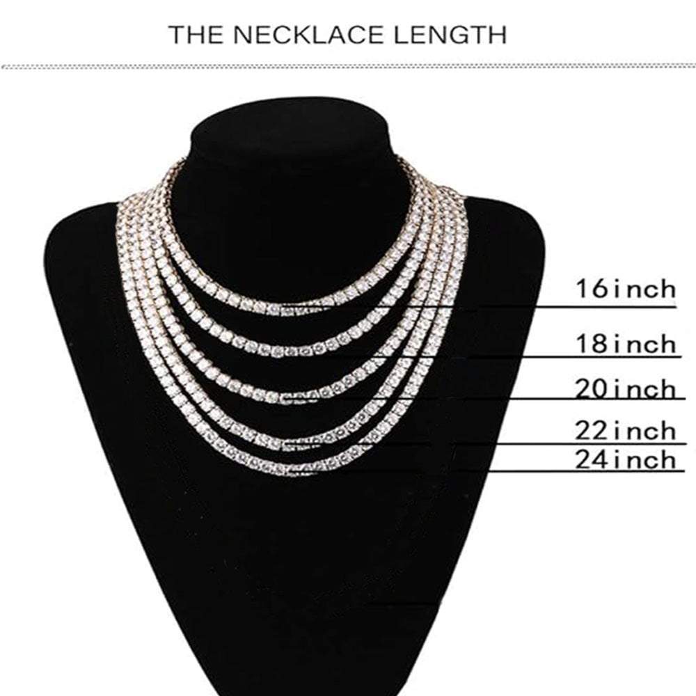 Metfine  Moissanite Tennis Necklaces, Charm Necklaces for Women Men ﻿