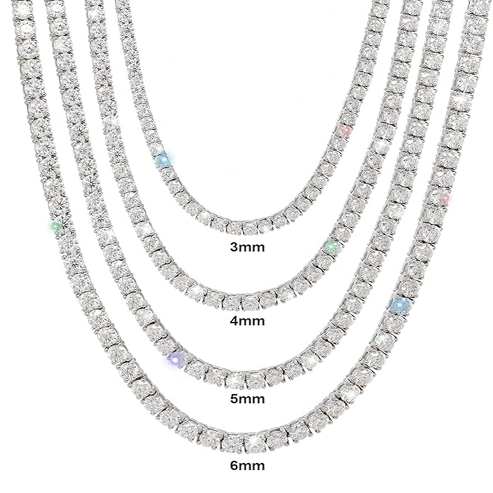 Metfine  Moissanite Tennis Necklaces, Charm Necklaces for Women Men ﻿