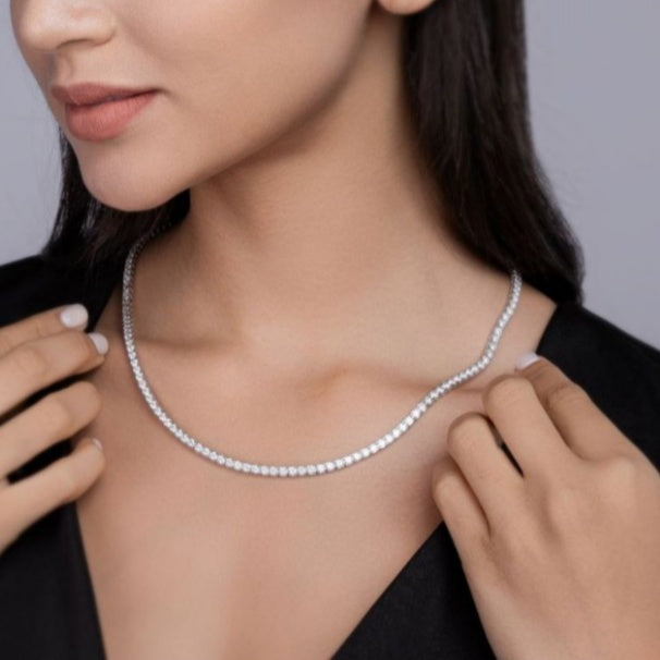 Glam Up with Metfine Tennis Necklace—It’s Sparkle Time