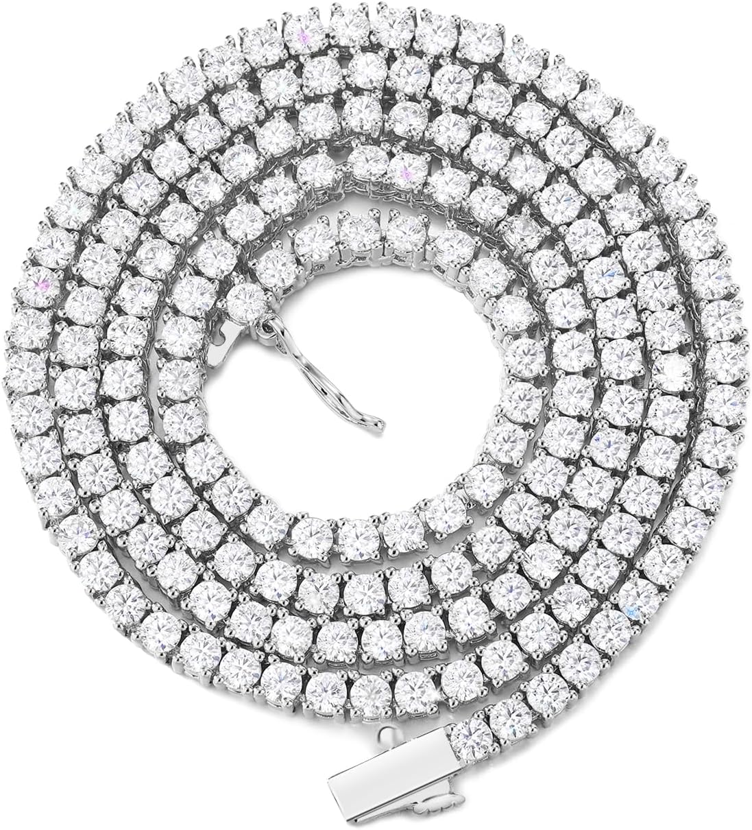 Metfine  Moissanite Tennis Necklaces, Charm Necklaces for Women Men ﻿