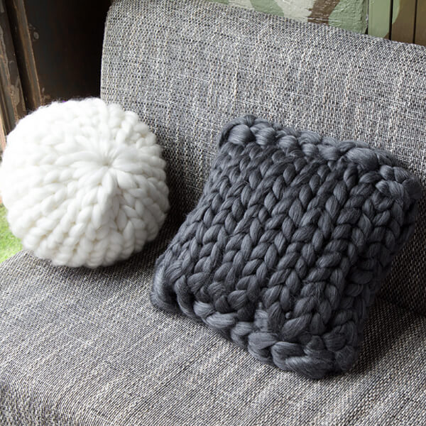Handmade Chunky Knit pillows(16inchx16inch) - Metfine