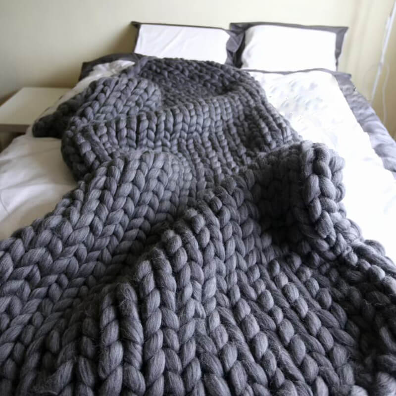 Official Chunky Knitted Blanket - Metfine