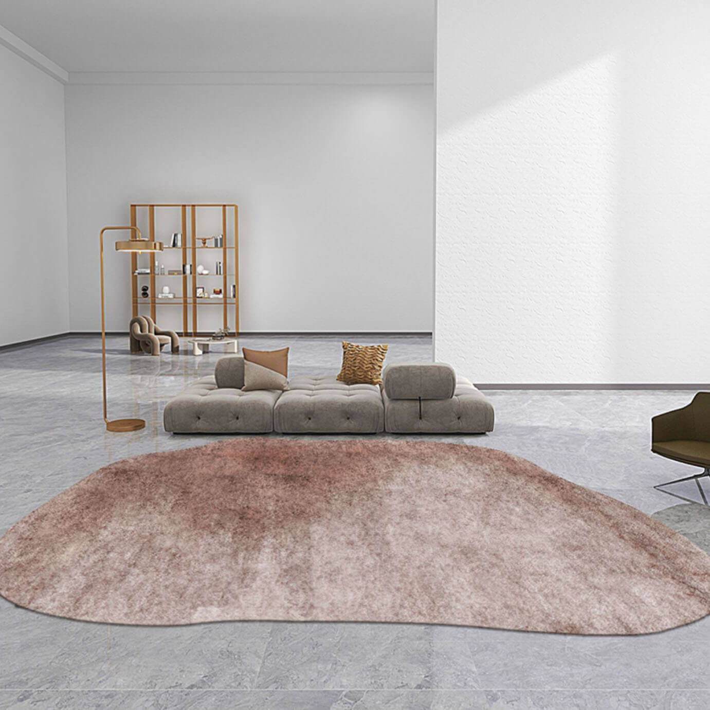 Premuim Living Room Abstract Art Irregular Area Ru - Metfine