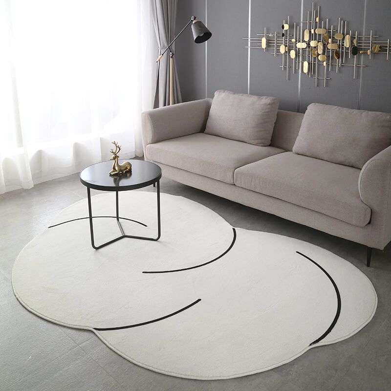 Living Room Abstract Art Irregular Area Rug - Metfine