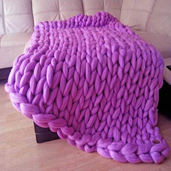 Chunky Knit Blanket - Metfine