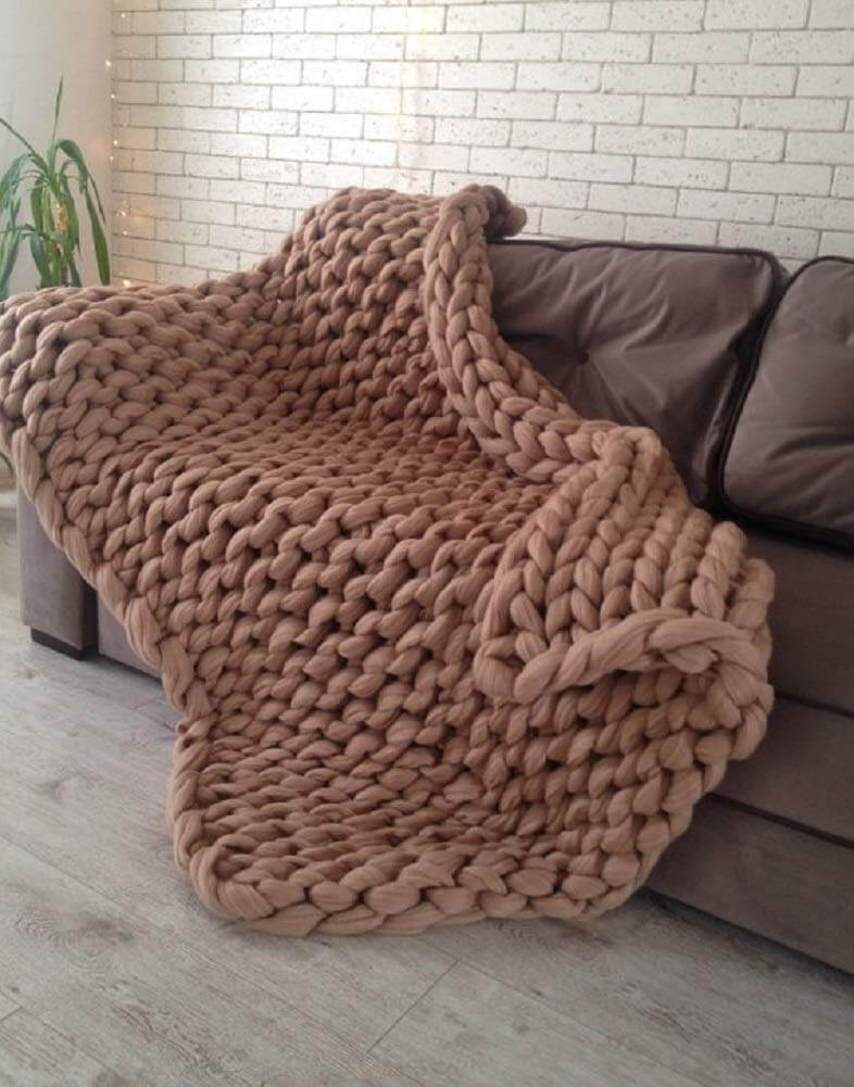 Chunky Knit Blanket - Metfine
