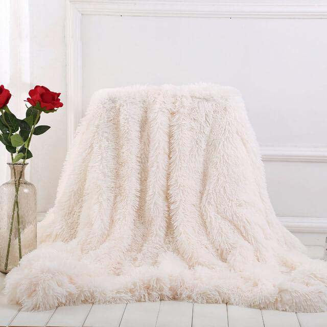 Faux fur blanket | Faux fur throw blanket - Metfine