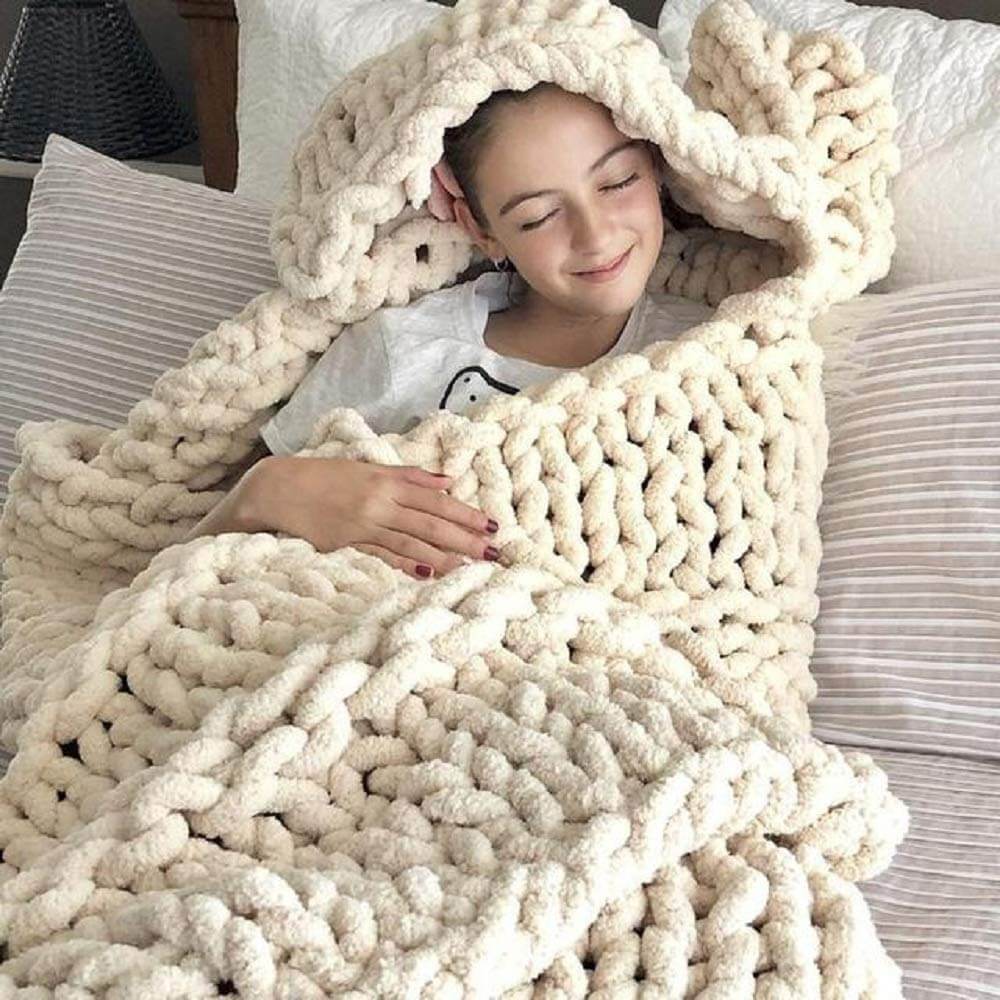 Chunky Knit Blanket - Big Love - Metfine