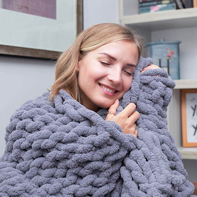 Chunky Knit Blanket - Big Love - Metfine