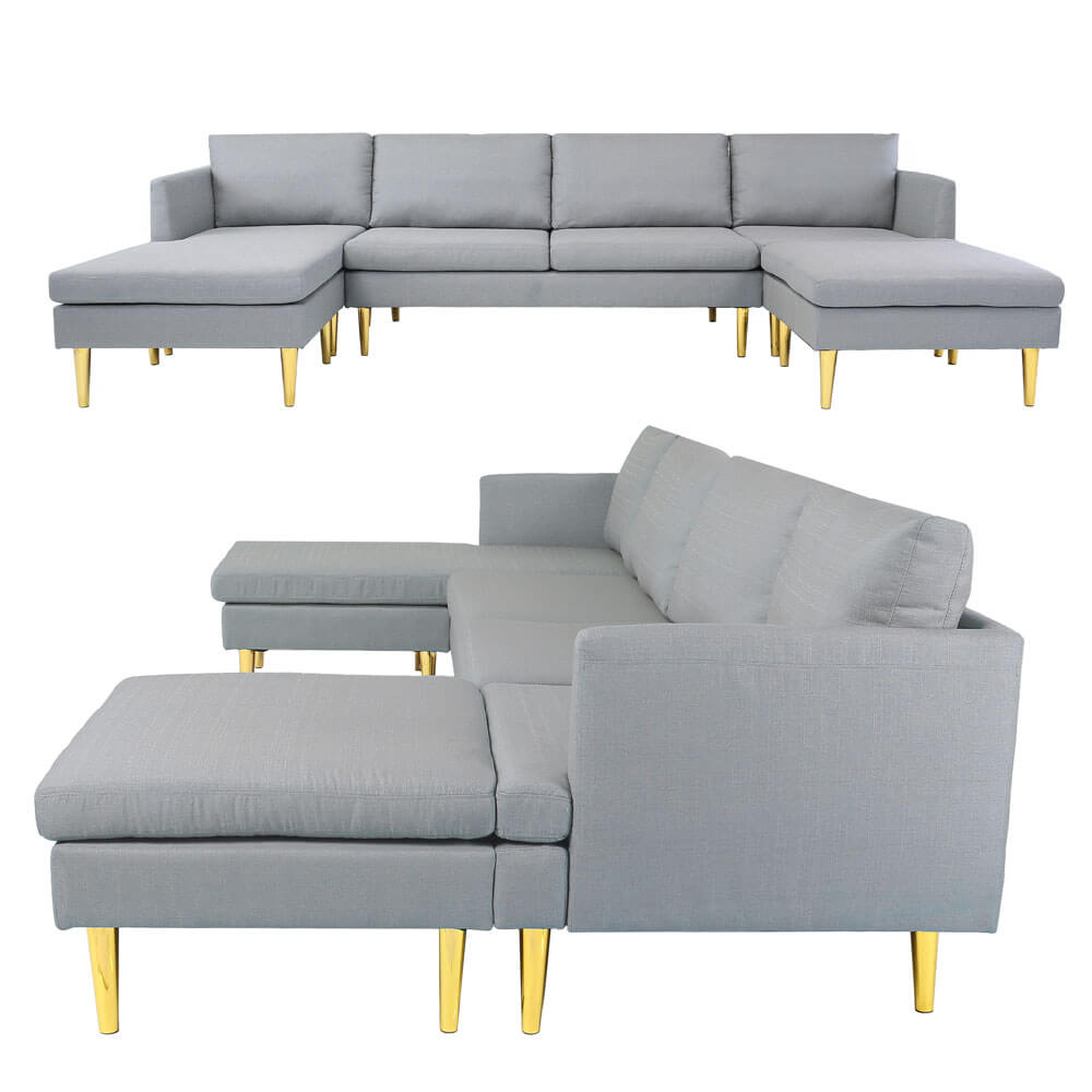 Reversible Sectional Sofa Couch ,U/L-Shape Sofa Convertible Couch