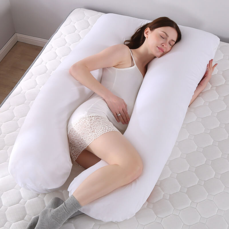 Pregnancy Pillow, U-Shape Full Body Pillow Maternity Support Detachable Extension - Support Back, Hips, Legs, Belly Pregnant Women - Metfine