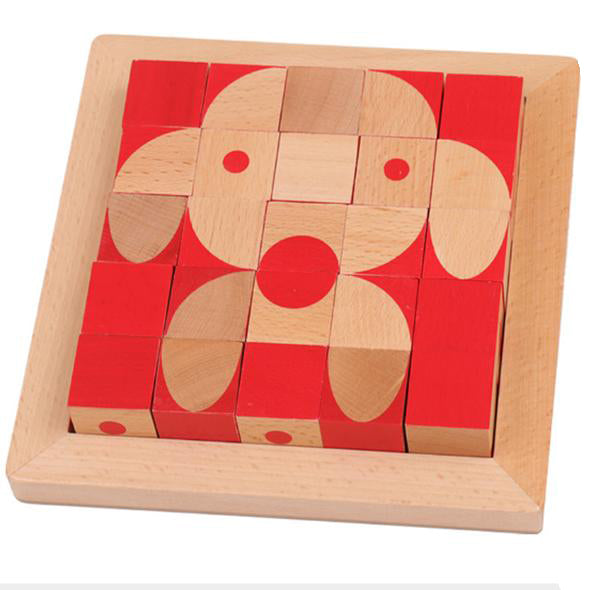 Wooden Puzzles Cube table games 3D stereoscopic Toy - Metfine