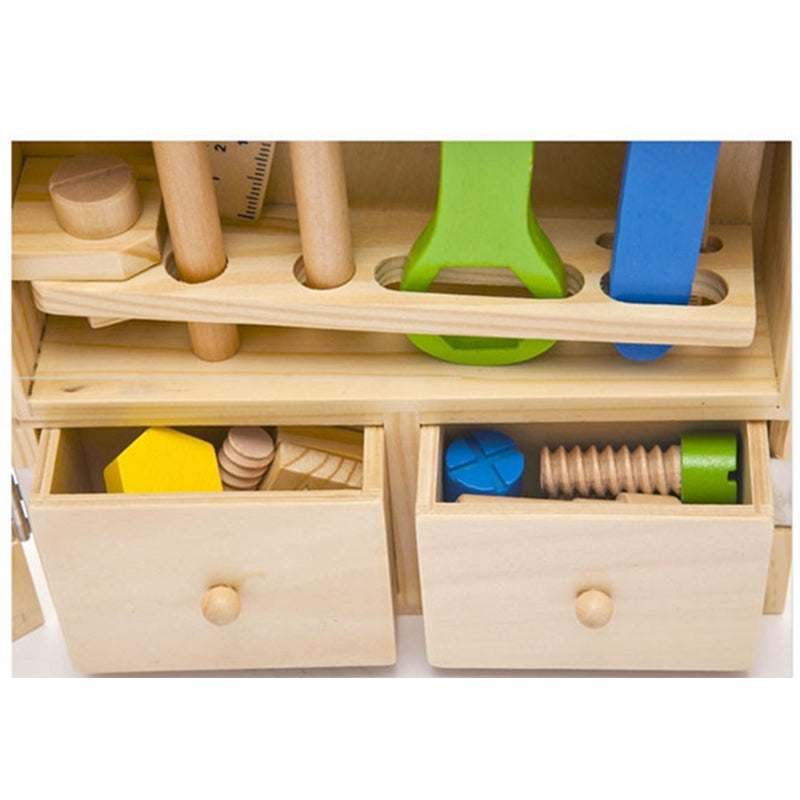 wooden toys tool box games assembly for children - Metfine