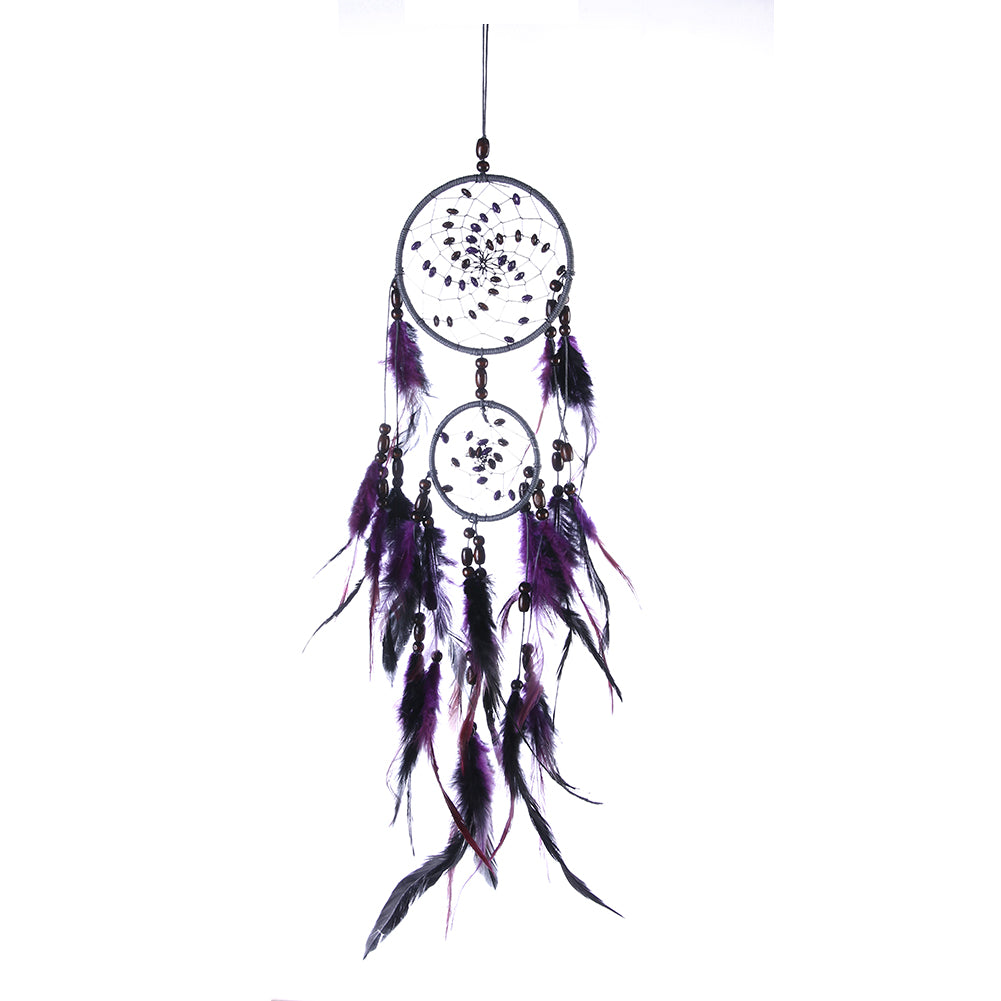 Feather Crafts Purple Dream Catcher Wind Chimes - Metfine